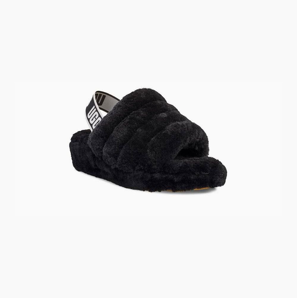 UGG Fluff Yeah - Badesandaler Dame - Svart (NO-T704)